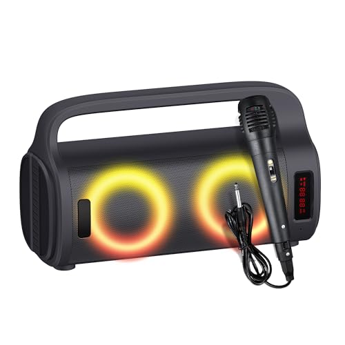 Artis SoundMax 400 Wireless Bluetooth Speaker with USB, FM, Micro TF Card, Aux in, Wired Mic with Supporting Grab Handle (Black) (18 W RMS Output) - Image 1