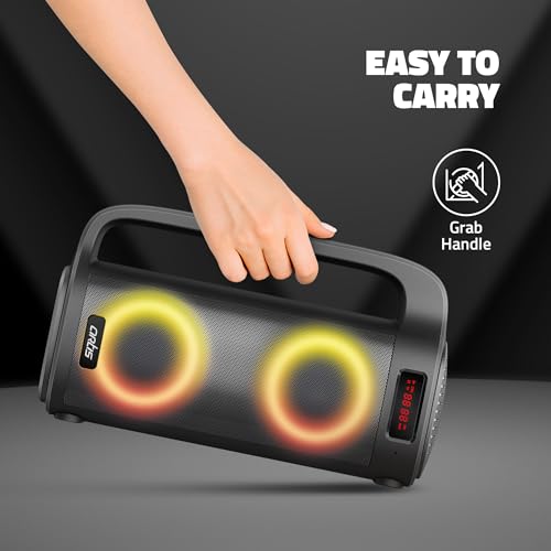 Artis SoundMax 400 Wireless Bluetooth Speaker with USB, FM, Micro TF Card, Aux in, Wired Mic with Supporting Grab Handle (Black) (18 W RMS Output) - Image 4