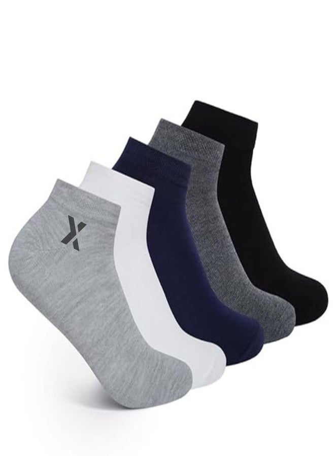 JEMOX UNAAR MOX | Ankle Length | Odour-Free & Breathable | Padded Base & Anti-bacterial | 3X Softer than Cotton Pack of 5 - Image 1