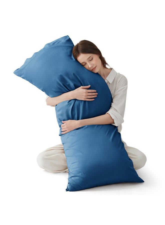 Bedsure Body Pillow Cover - Teal Long Cooling Pillow Cases, Rayon Made from Bamboo, Soft & Breathable Body Pillowcase with Envelope Closure, Gift for Hot Sleepers in Summer, 1 Pack, 20x54 inches - Image 1