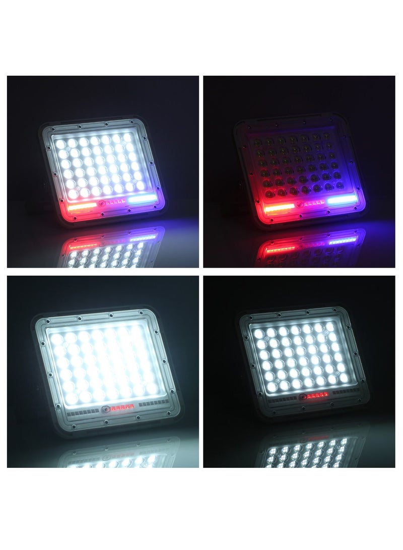 50 واط 168 قطعة تعمل بالطاقة الشمسية أضواء LED في الهواء الطلق مصباح للطاقة الشمسية 5000 مللي أمبير بطارية السيارات الغسق إلى الفجر ضوء الأضواء الكاشفة الأمن الشمسي  - Image 3