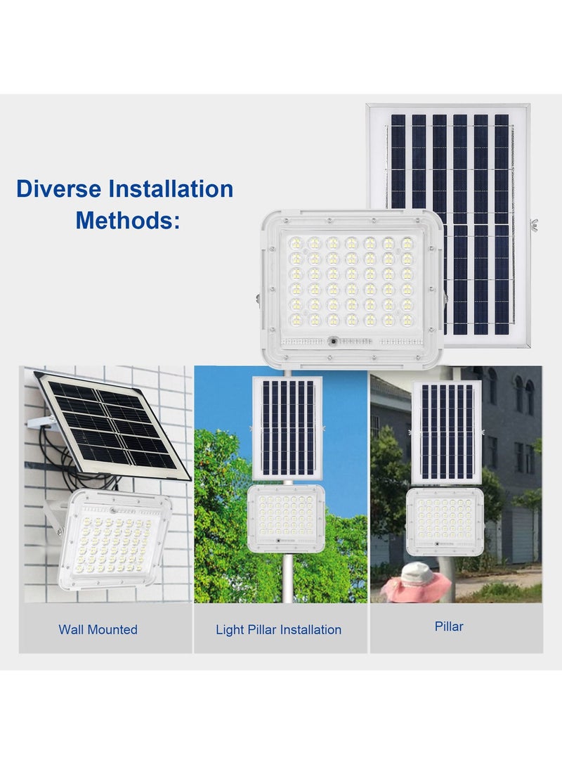 50 واط 168 قطعة تعمل بالطاقة الشمسية أضواء LED في الهواء الطلق مصباح للطاقة الشمسية 5000 مللي أمبير بطارية السيارات الغسق إلى الفجر ضوء الأضواء الكاشفة الأمن الشمسي  - Image 2