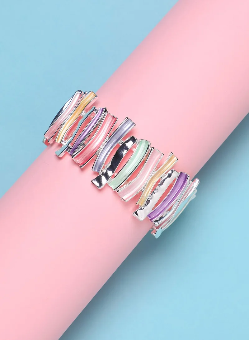 SOHI Metallic Chunky Artificial Bracelet Jewellery