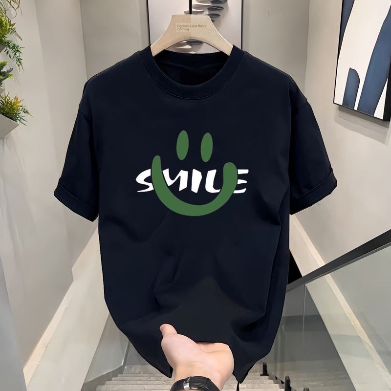 American fashion brand high street letter print pure cotton short-sleeved T-shirt men's summer new loose and versatile ins half-sleeved top - Image 3