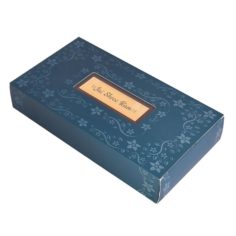 PiepotGold Plated Bhagwan Shree Ram Darbar Charan PadukaDevotional Prayer BoxWooden Momento With Natural Fragrance Decorative Showpiece Box PackingDiwali Gifting Charan Paduka Rectangular - Image 4