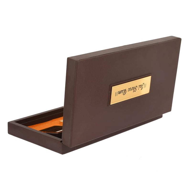 PiepotGold Plated Bhagwan Shree Ram Darbar Charan PadukaDevotional Prayer BoxWooden Momento With Natural Fragrance Decorative Showpiece Box PackingDiwali Gifting Charan Paduka Rectangular - Image 5