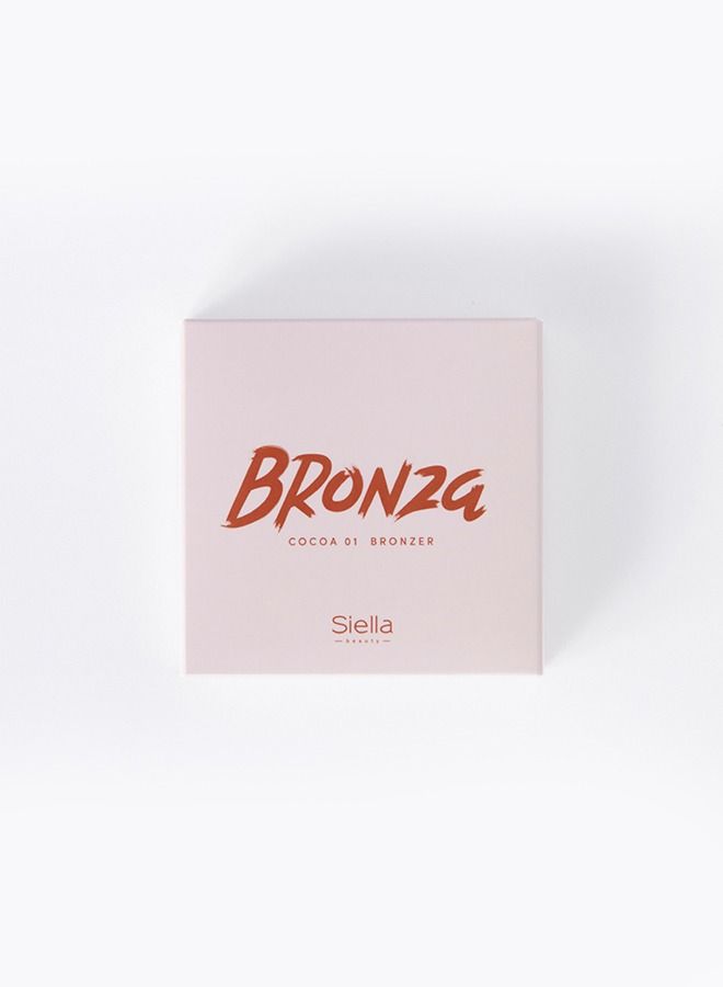 Siella Beauty Bronza Cocoa 01 BRONZER For Face Makeup 12Gm Made In Italy - Image 2