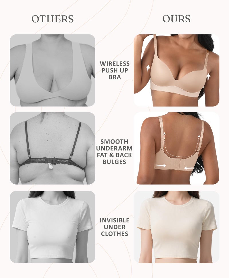 FeelinGirl Comfortable Seamless Full Coverage Bra for Women Wireless Bras with Soft Support Skin 36C - Image 4