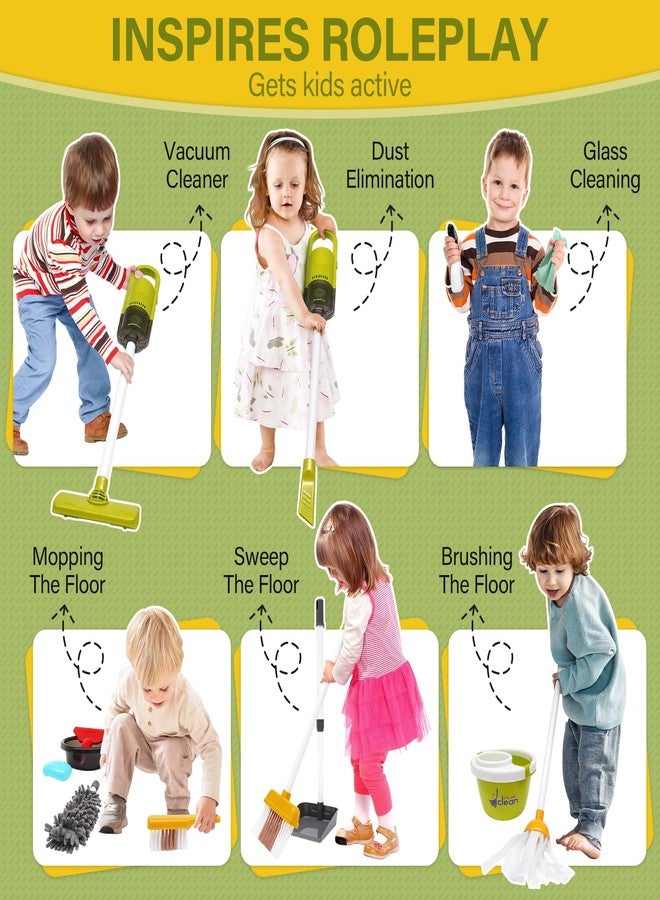 Dreamon Toddler Cleaning Set - 14Pcs Kids Cleaning Toy Set with 2-in-1 Kids Vacuum That Really Works, Pretend Home Cleaning Play Set for Toddler Age 3-7, Christmas Birthday Gift for Girls Boys（Blue） - Image 3