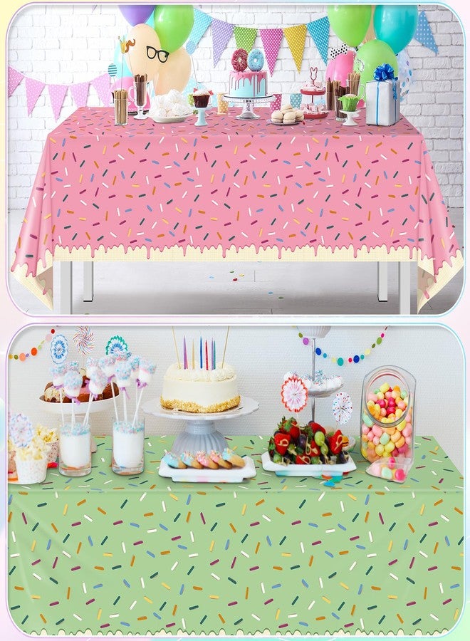 Hallswl 6 Pack Ice Cream Party Decorations Tablecloths,Disposable Plastic Rectangle Table Covers for Baby Shower Sweet One Birthday Donut Themed Party Supplies, 6 Color,54 X 108 Inch - Image 5