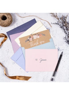 MATICAN A4 Envelopes 48Pack Colored Envelopes 4X6 Envelopes For Invitations Pastel Colored Envelopes A4 4 1/4 X 6 1/4 Inches 6 Muted Pastel Colors  - Image 2