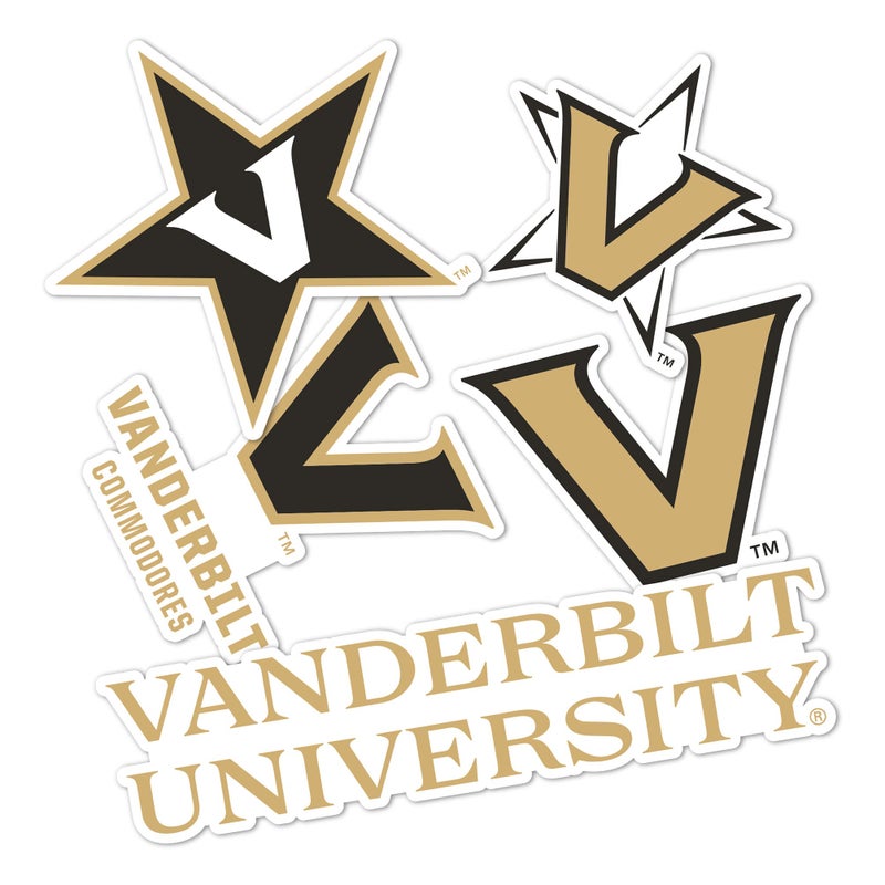 Desert Cactus Vanderbilt University Sticker Commodores VU Vinyl Decals Laptop Water Bottle Car Scrapbook Sheet T2 Type 2