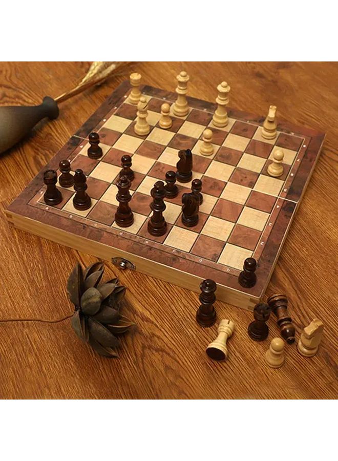 Standard Wooden Chess Set 11 42 Inch Folding Board With Flocking Bottom - Image 1