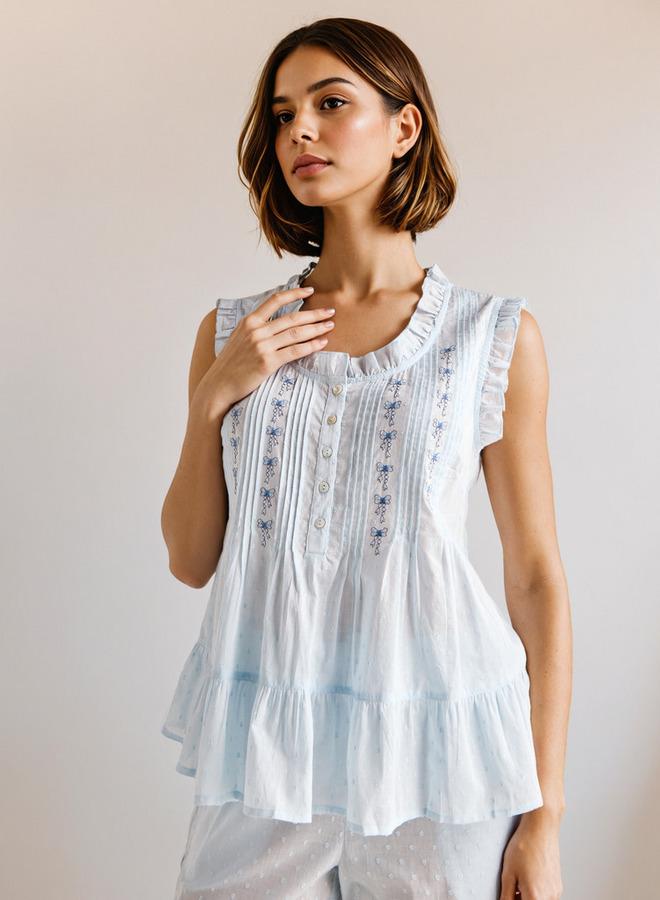 سبلاش فيڤ طقم بيجامة بطبعة نقاط سويسرية - Image 2