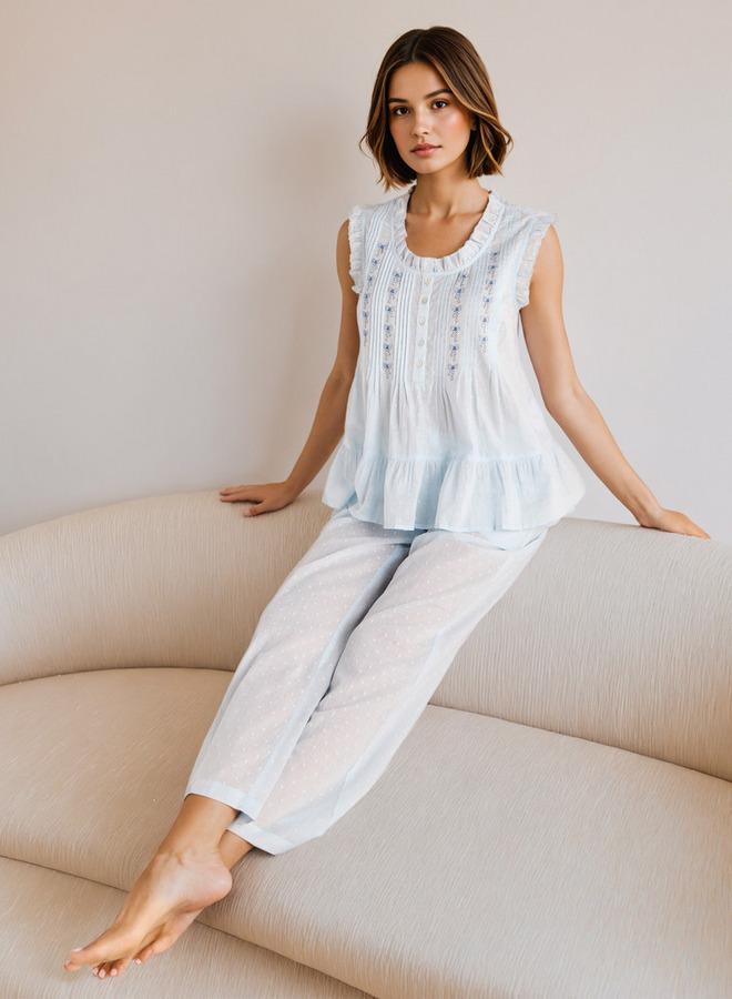 سبلاش فيڤ طقم بيجامة بطبعة نقاط سويسرية - Image 1