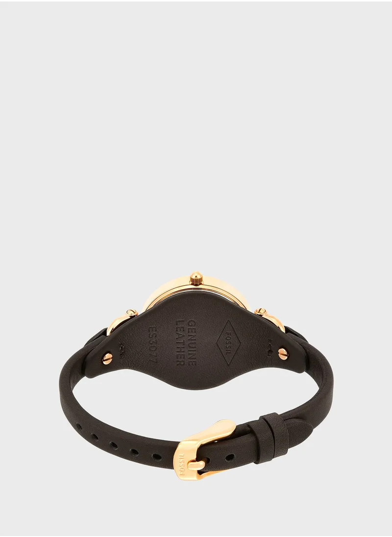 FOSSIL Georgia Smoke Leather Watch