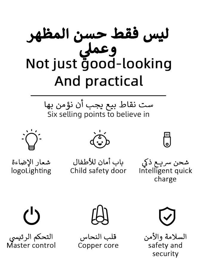 ايسكوت - أفضل سلك تمديد لشرائط الطاقة | محول قابس عالمي 3 مقابس مع كابل تمديد جريء بطول 3 أمتار | مقبس الطاقة | لوحة التمديد | كابل تمديد | مقبس تمديد (أبيض) - Image 1