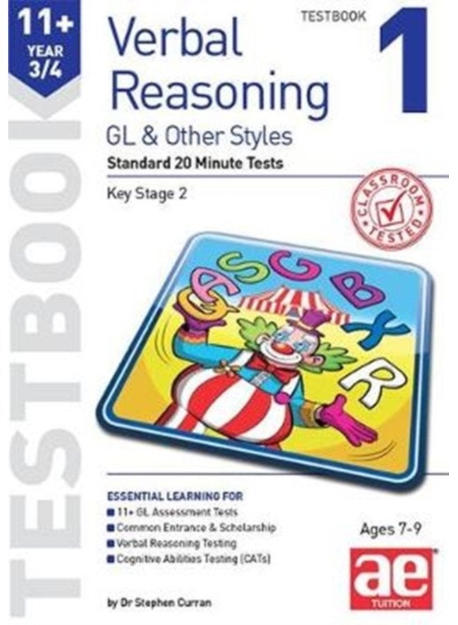 11 Verbal Reasoning Year 3 4 GL Other Styles Testbook 1 Standard 20 Minute Tests - Paperback