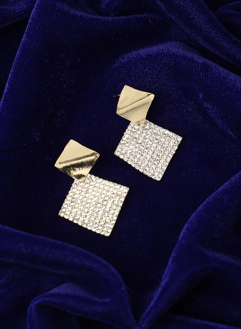 SOHI Geometric Bling Artificial Drop Earring Jewellery