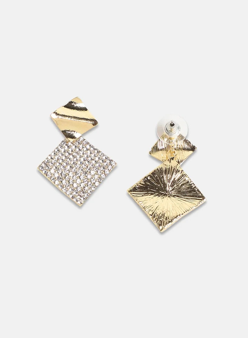 SOHI Geometric Bling Artificial Drop Earring Jewellery