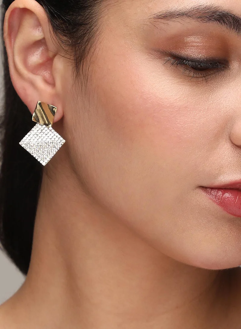 SOHI Geometric Bling Artificial Drop Earring Jewellery
