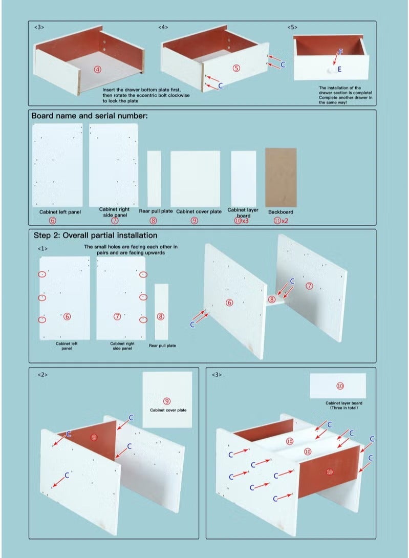 ميكسد جدول جنب السرير جدول جنب السرير مع ثلاث أدراج وايتوود بسيطة الحديثة الشمالية ميني تخزين الجدول الجانبي نهاية الجدول زاوية مساحة صغيرة جدول تخزين مجلس الوزراء - Image 4