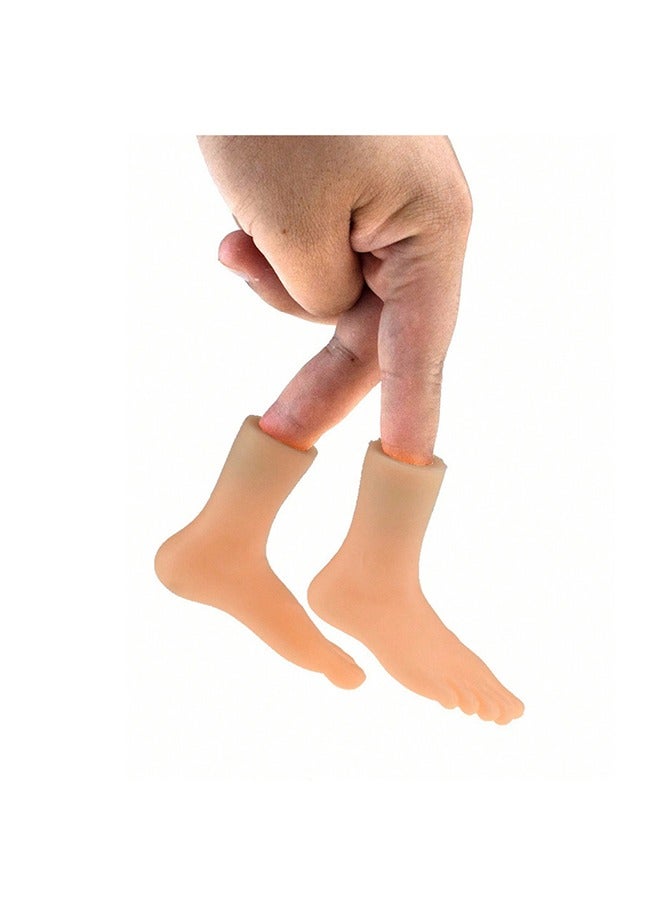 Realfrog Tiny Finger Hands, Little Rubber Hand, Flat Hand Style Mini Realistic for Puppet Show, Party Favors, Games, Gag Performance, Kids(14 Pack) - Image 4