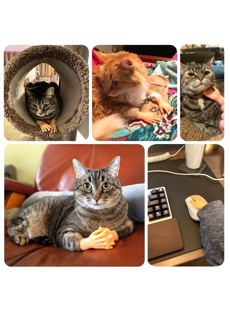 Realfrog Tiny Finger Hands, Little Rubber Hand, Flat Hand Style Mini Realistic for Puppet Show, Party Favors, Games, Gag Performance, Kids(14 Pack) - Image 3