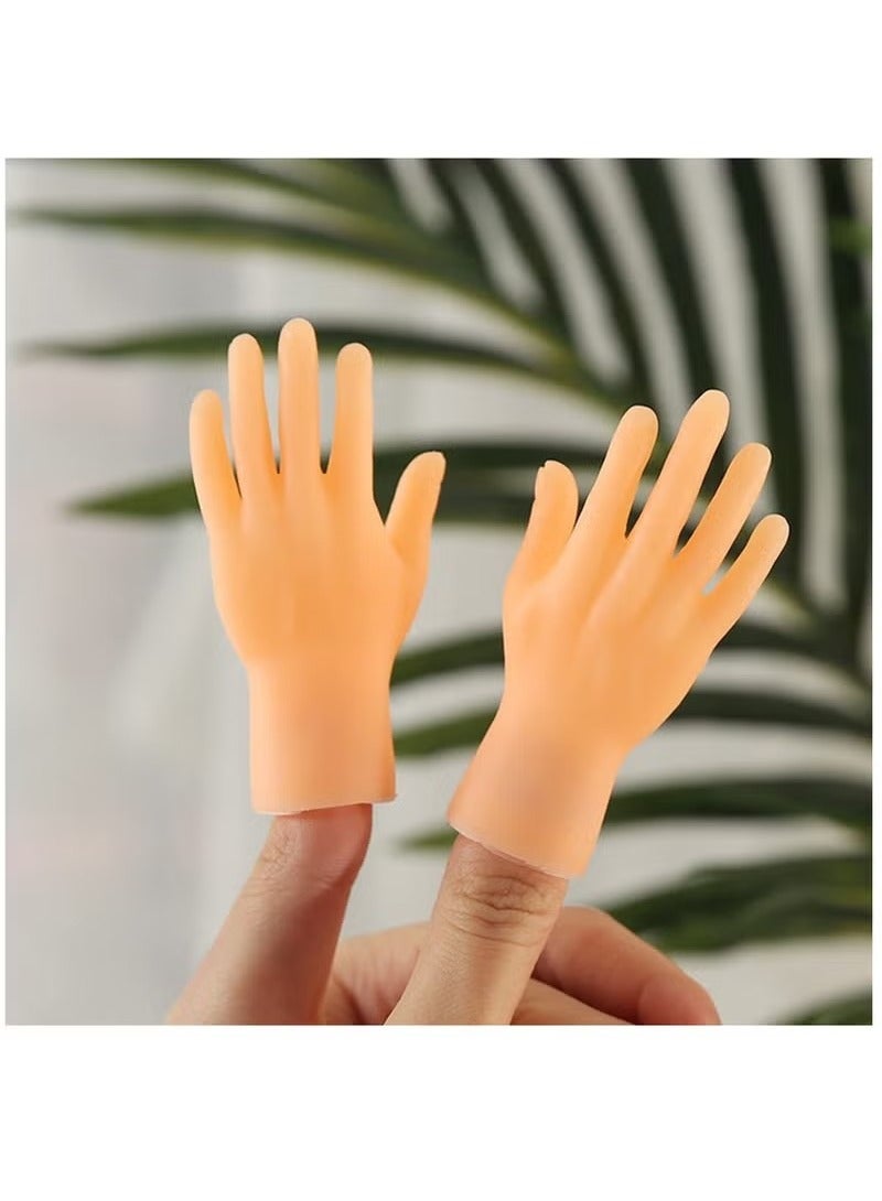 Realfrog Tiny Finger Hands, Little Rubber Hand, Flat Hand Style Mini Realistic for Puppet Show, Party Favors, Games, Gag Performance, Kids(14 Pack) - Image 5