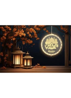 Arabest Eid Ramadan LED Lights, Islamic Mubarak Decor with Castle Hanging Lights for Indoor Outdoor, Warm Window Decorations for Bedroom Party.  - Image 3