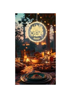 Arabest Eid Ramadan LED Lights, Islamic Mubarak Decor with Castle Hanging Lights for Indoor Outdoor, Warm Window Decorations for Bedroom Party.  - Image 4