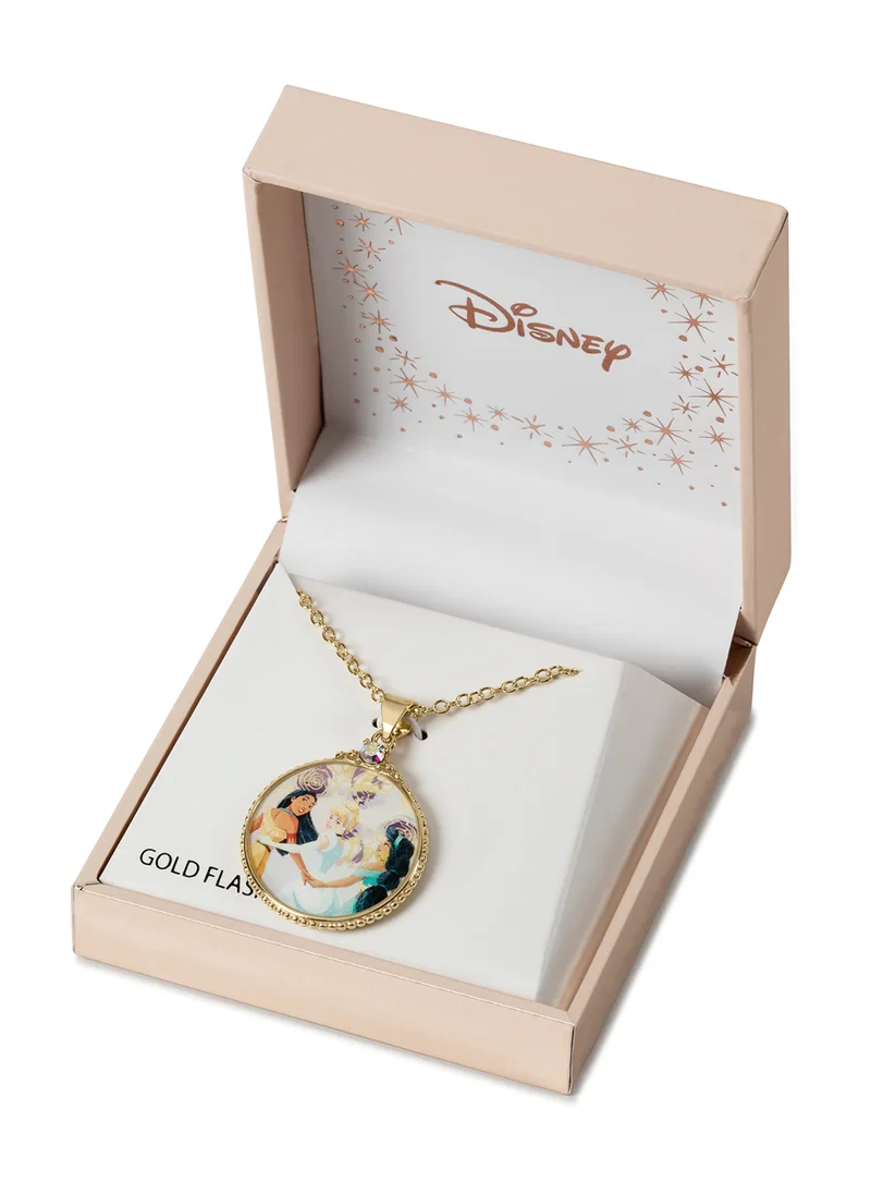 Disney Princess Multicoloured Gold Plated Circular Shaped Pendant CF01157YRCL-Q
