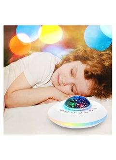 White Noise Machine for Sleeping Baby Kids Adult Sound Machine with Night Light Starry Ambient Light 28 Soothing Sounds Portable Sleep Noise Maker for Home Travel Bedroom Nursery Decor