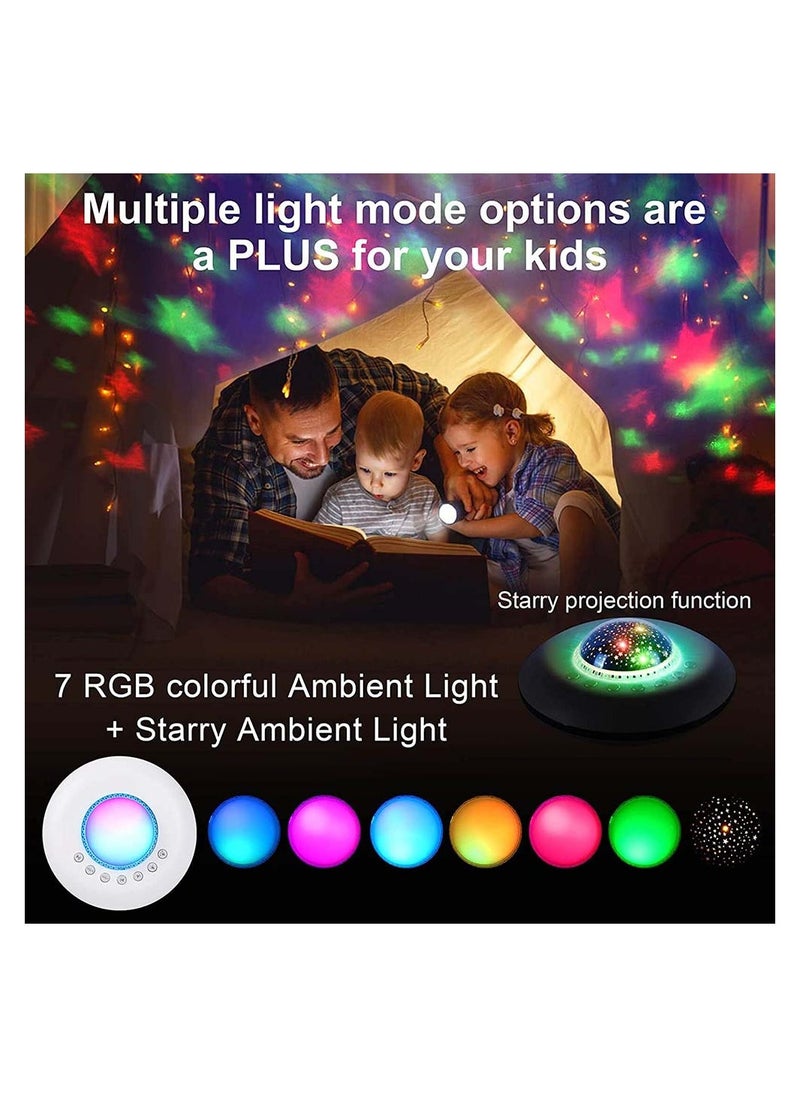 SYOSI - White Noise Machine for Sleeping Baby Kids Adult Sound Machine with Night Light Starry Ambient Light 28 Soothing Sounds Portable Sleep Noise Maker for Home Travel Bedroom Nursery Decor - Image 1