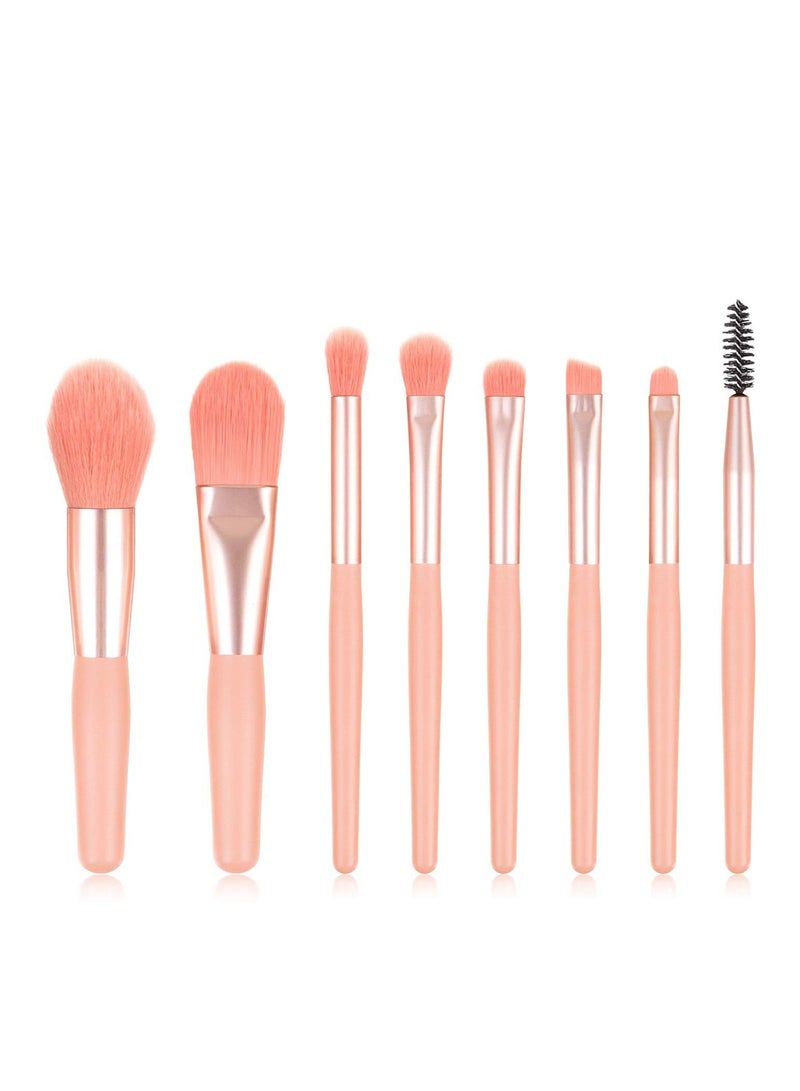 Makeup Brushes Set 8pcs Pink