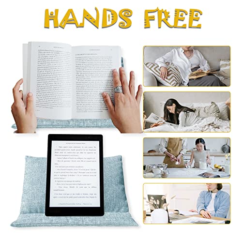 warmtone Tablet Holder for Reading in Bed, Pillow Stand Laying Down for Lap Reader Accessories Gifts for Book Lovers E-Readers, Universal Fit for Desk Office/Kitchen/Bedside, Dusty Blue - Image 2