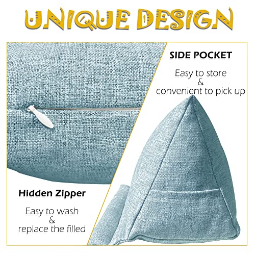 warmtone Tablet Holder for Reading in Bed, Pillow Stand Laying Down for Lap Reader Accessories Gifts for Book Lovers E-Readers, Universal Fit for Desk Office/Kitchen/Bedside, Dusty Blue - Image 4