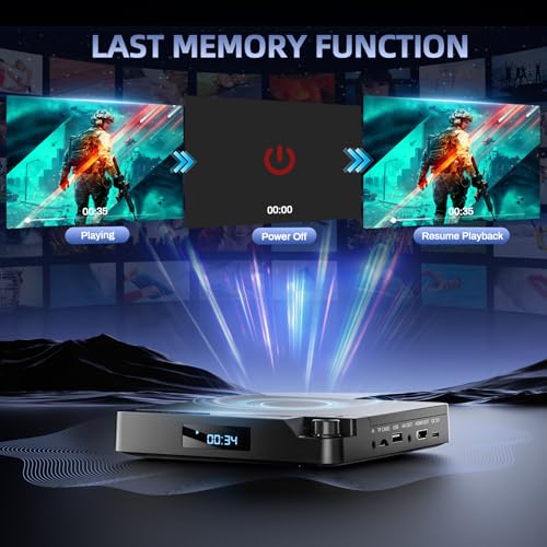 Desobry Mini DVD Player for TV, All Region Free DVD Player HDMI, Small Compact Flip-Top Design, with USB/TF Card Input, Supports PAL/NTSC - Image 5