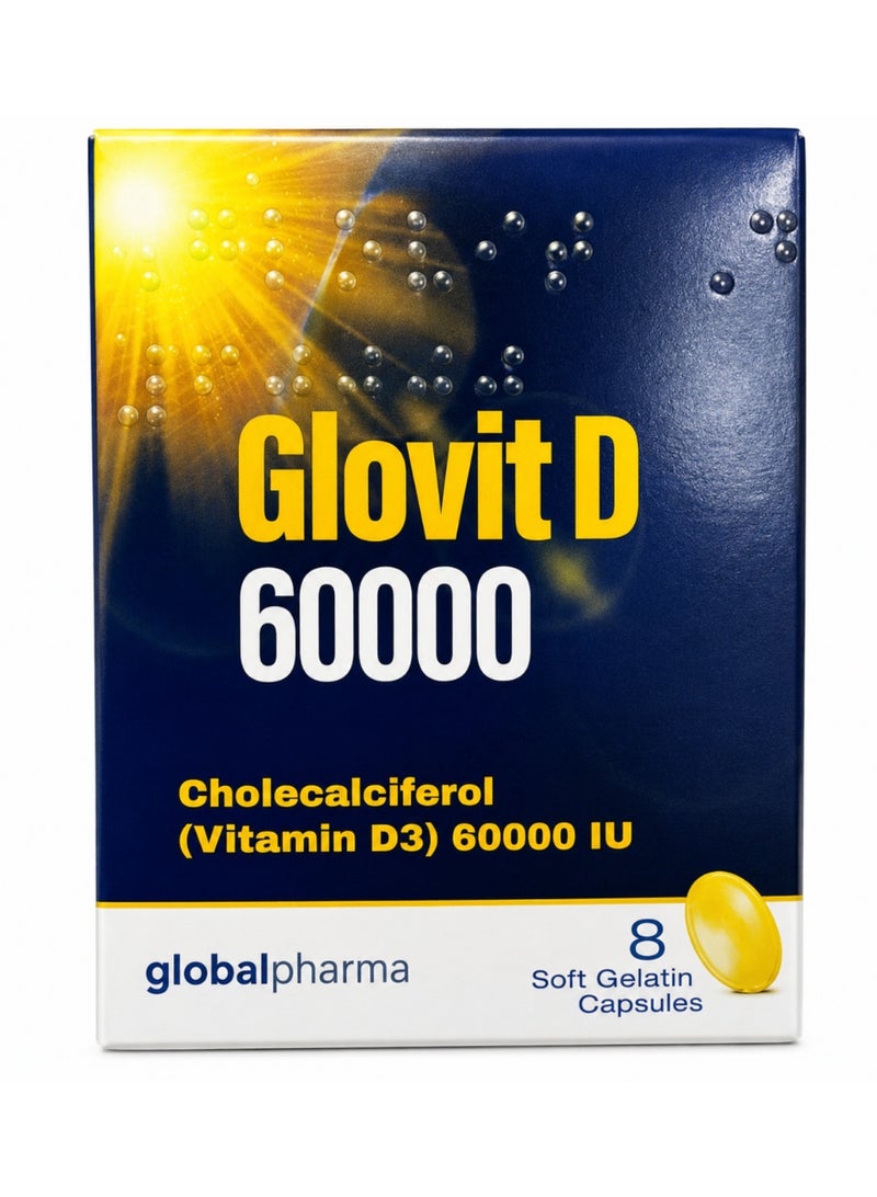 GLOVIT D 60000 capsules 8s- vitamin D3 60000iu cholecalciferol