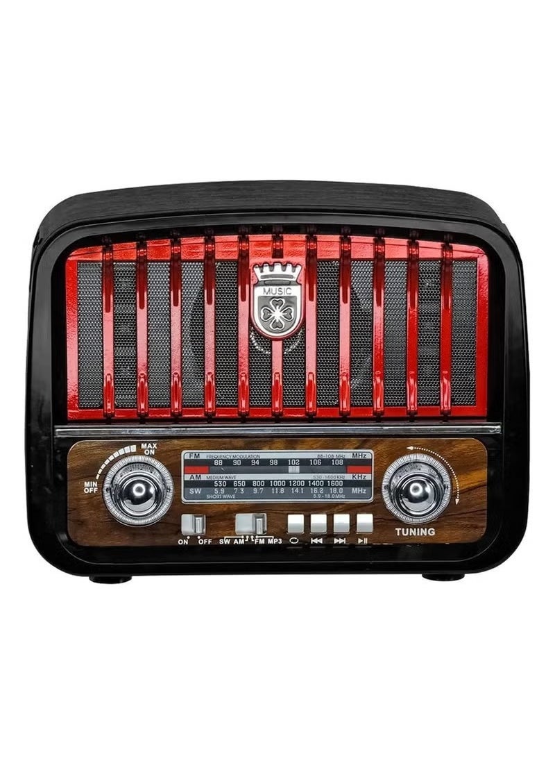 Denx Hi-Fi Radio Fm/Am/ 3 Band Radio Usb/Tf/Bt Player  - Image 3