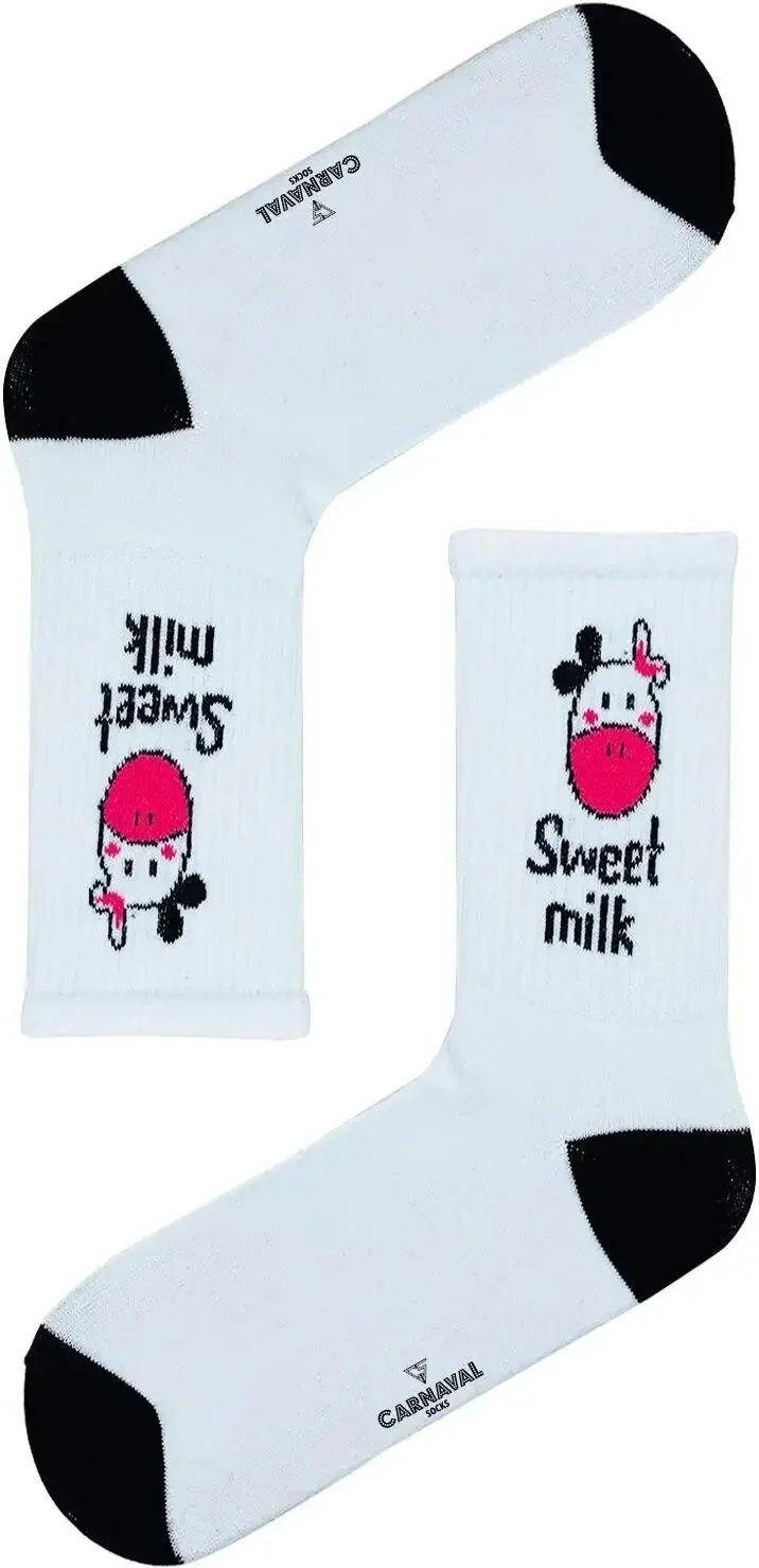 Carnaval Socks Sweet Milk Patterned Colorful Sports Socks