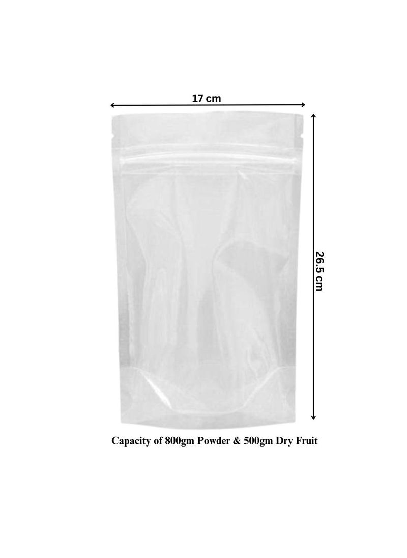 Deera DEERA Stand Up Ziplock Reusable Airtight Polyester Storage Pouch Clear170mmX265mmPack of 50  - Image 2