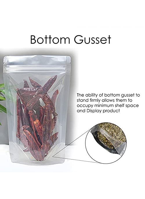 Deera DEERA Stand Up Ziplock Reusable Airtight Polyester Storage Pouch Clear170mmX265mmPack of 50  - Image 4