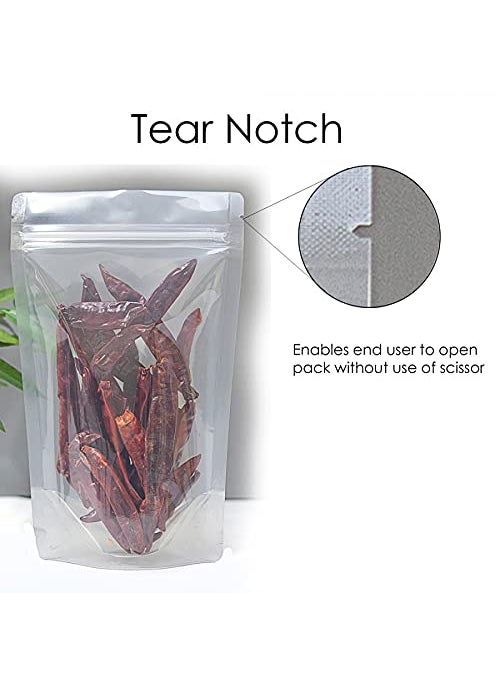 Deera DEERA Stand Up Ziplock Reusable Airtight Polyester Storage Pouch Clear170mmX265mmPack of 50  - Image 5
