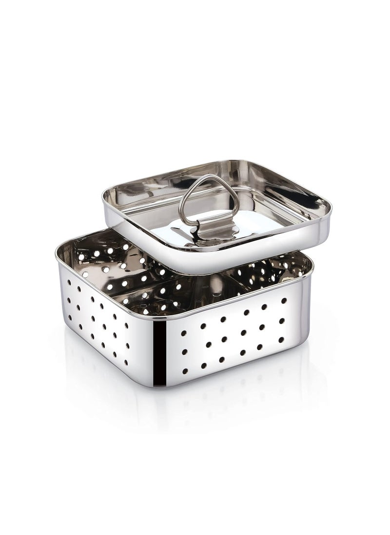 Expresso Expresso Stainless Steel Square Shape Indian Paneer/Tofu Press Mould Maker (450 Ml)  - Image 2