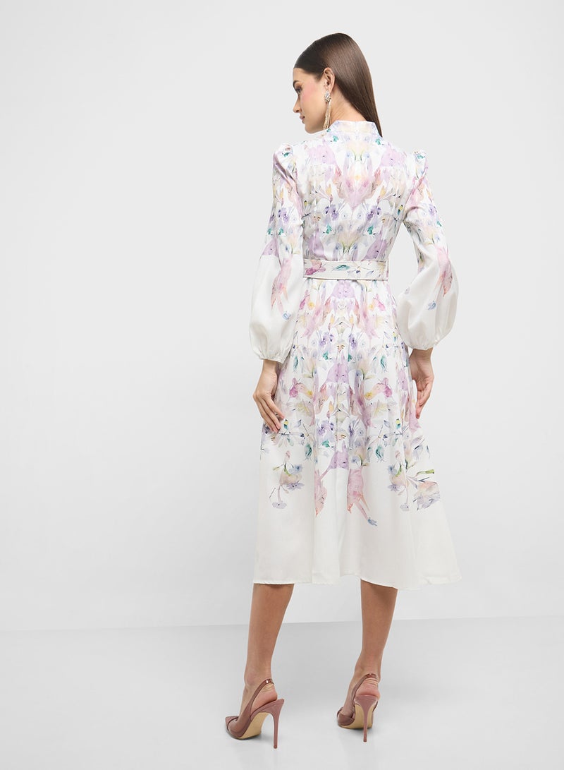 ايلا فستان ميدي بطبعة الزهور - Image 2