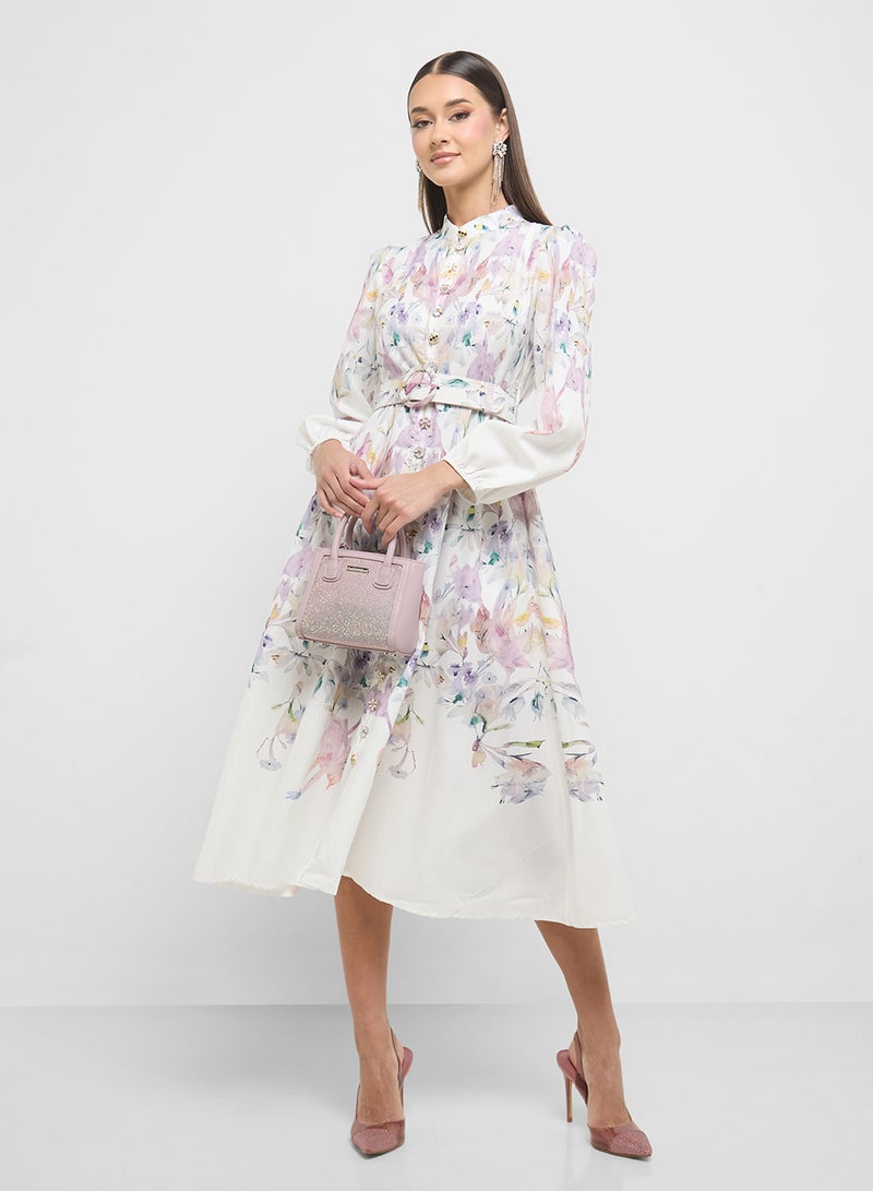 ايلا فستان ميدي بطبعة الزهور - Image 4