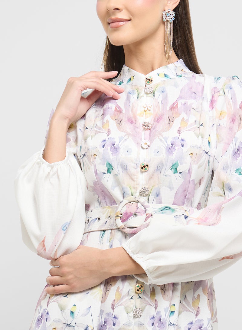 ايلا فستان ميدي بطبعة الزهور - Image 3