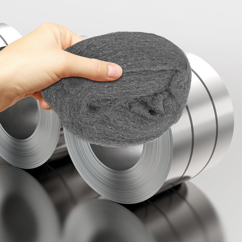 Coarse Steel Wool 0 Grade 2 Rolls for Cleaning Polishing Wood Metal Surfaces Rust Removal - Image 5