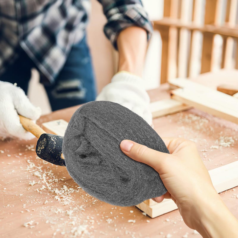 Coarse Steel Wool 0 Grade 2 Rolls for Cleaning Polishing Wood Metal Surfaces Rust Removal - Image 4